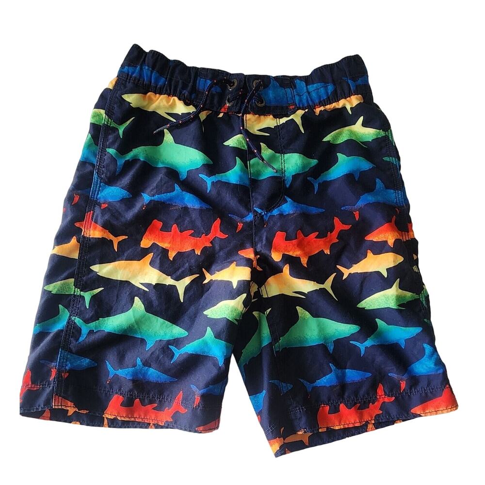 GAP Kids Swim Trunks with Colorful Shark Print
